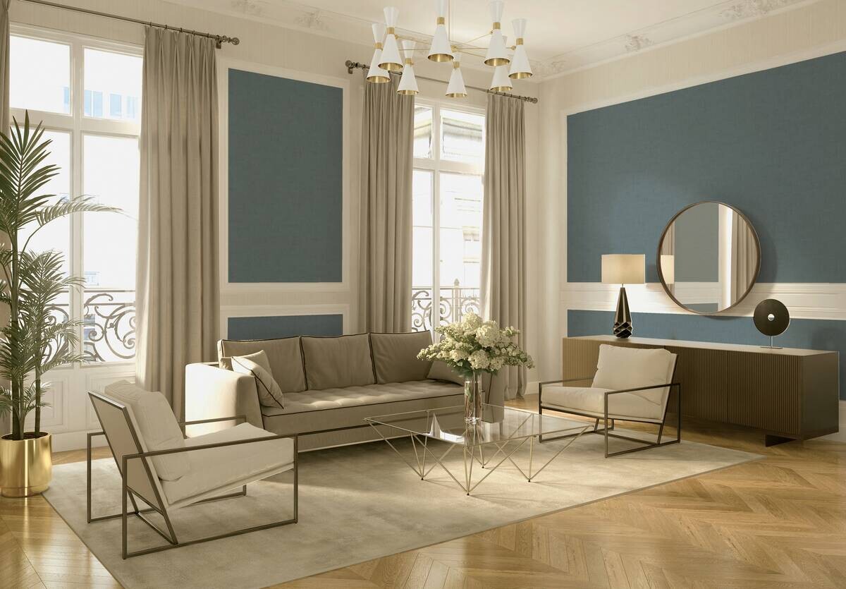 A.S.Creation Vliestapete grün blau B/H/D: ca. 53x1005x8,7 cm