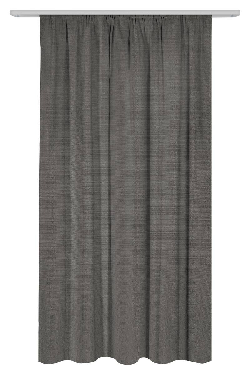 Dekovorhang Leo grau 100% Polyester B/L: ca. 135x170 cm