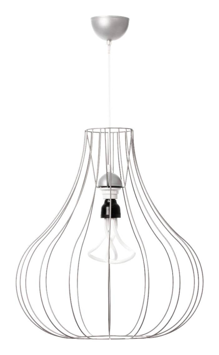 Kayoom Pendelleuchte Leonie 110 silber Polypropylen B/T/L: ca. 47x47x50 cm E27 1 Brennstellen