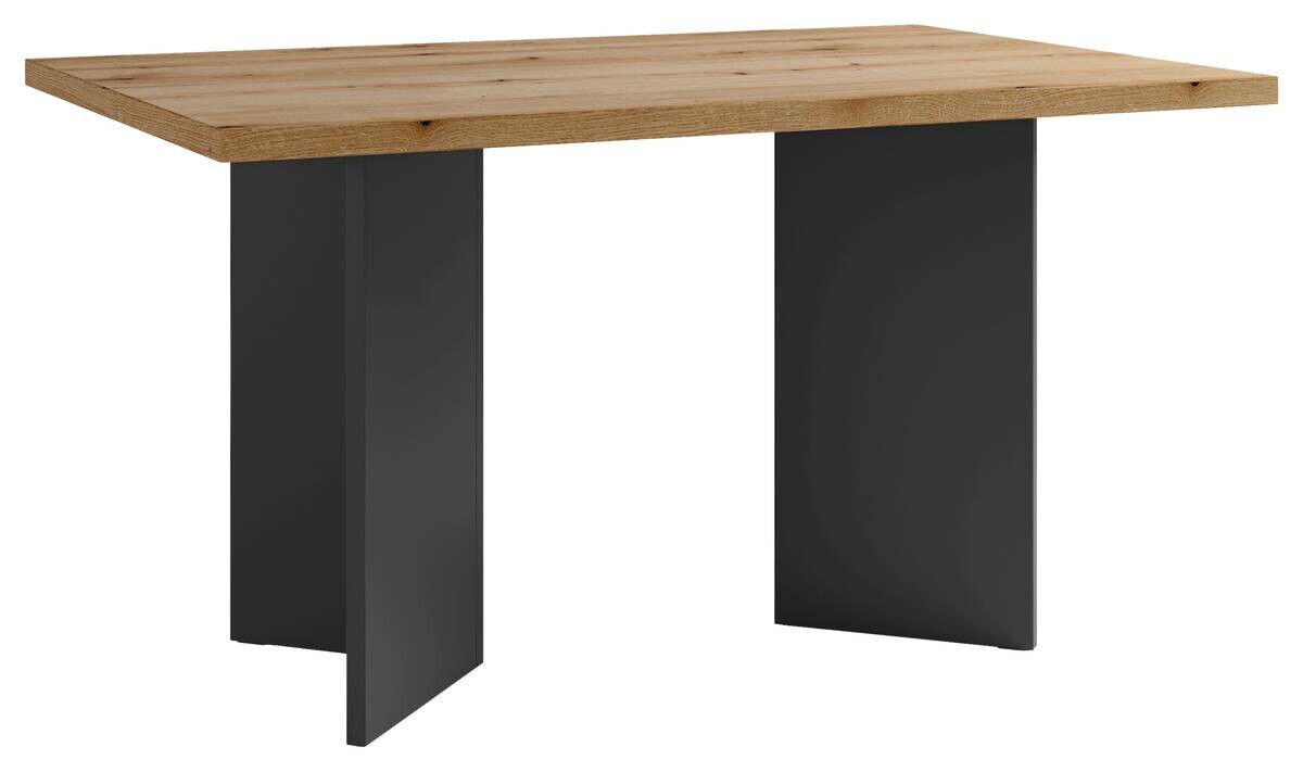 Tisch MARTEN Eiche Nachbildung anthrazit B/H/T: ca. 138x75,5x90 cm
