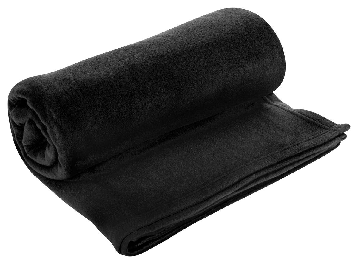 Fleecedecke schwarz Polyester B/L: ca. 140x190 cm