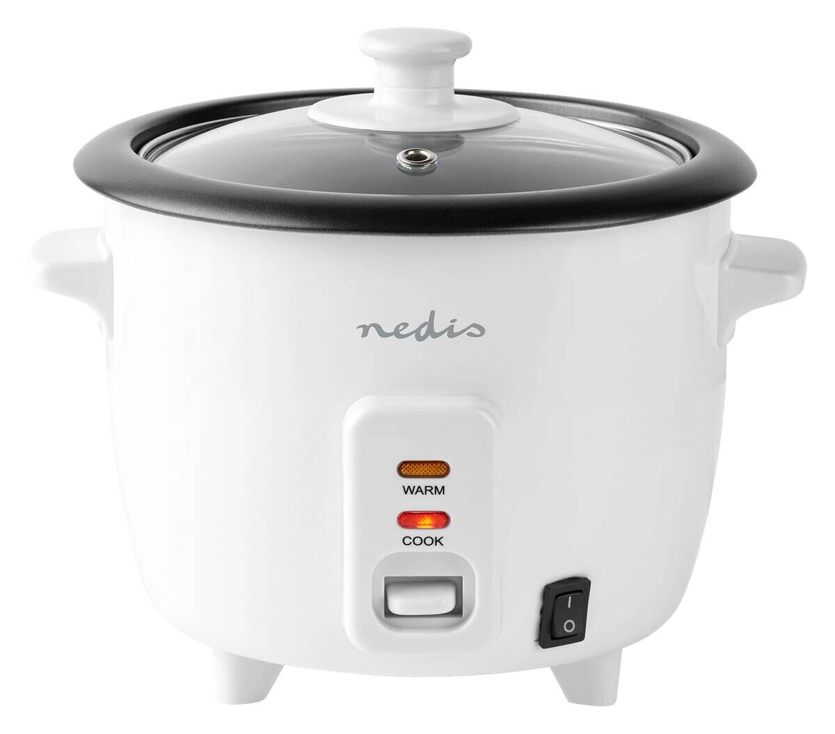 Nedis Reiskocher weiß Metall B/H/L: ca. 23,8x25,8x21 cm