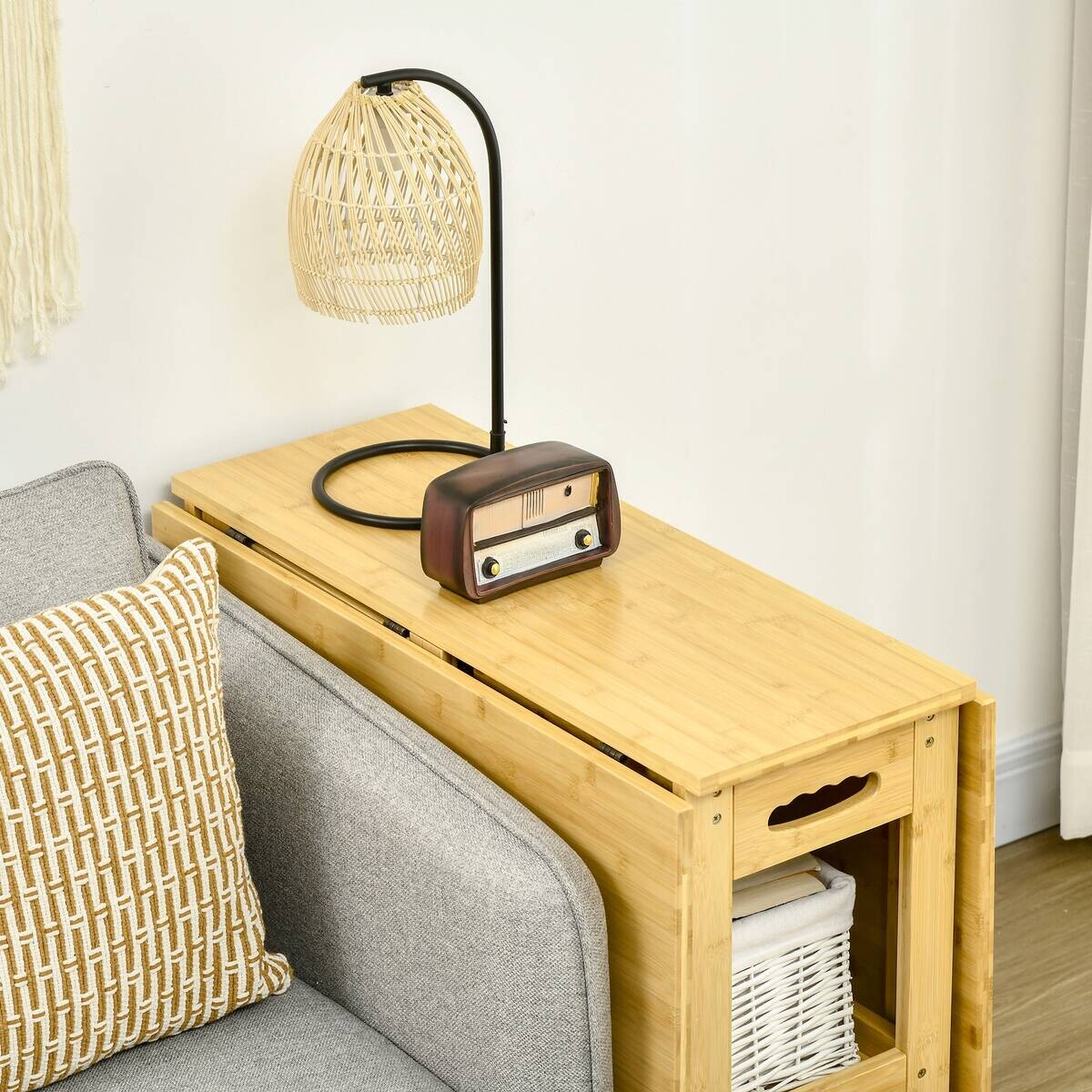 HOMCOM Klapptisch natur Bambus B/H/L: ca. 80x149,5x73,5 cm