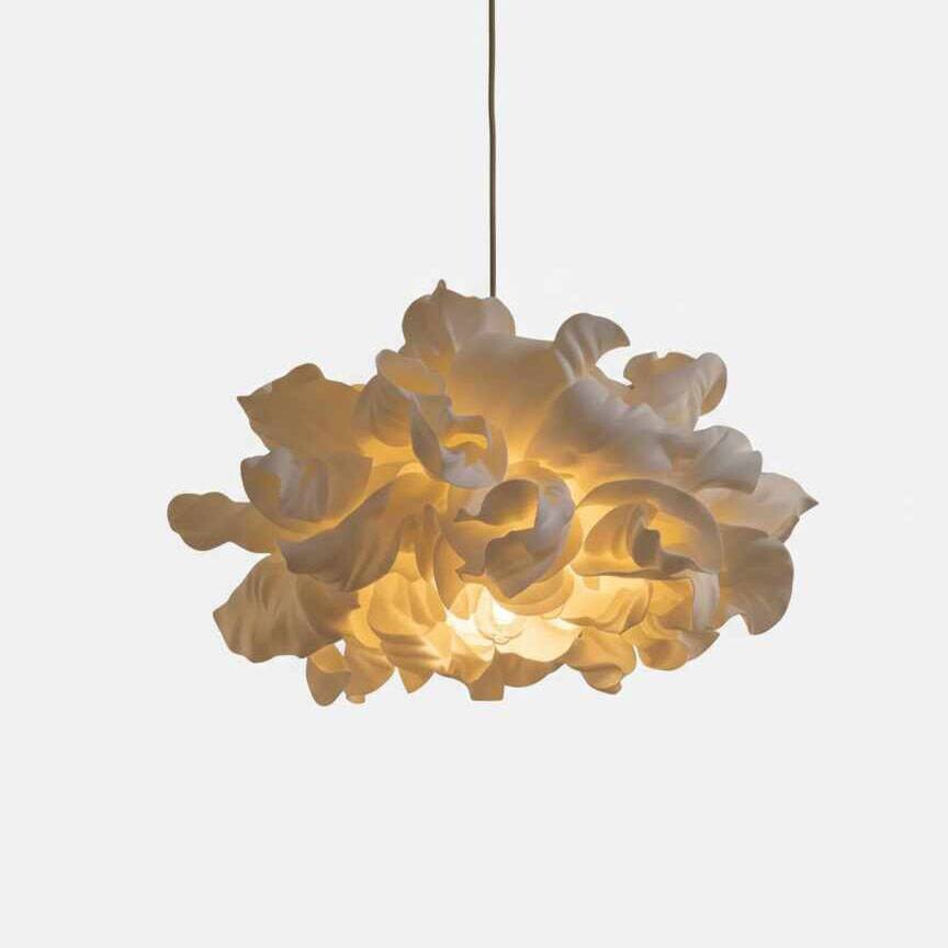 Opviq Pendelleuchte beige Kunststoff B/H/T/L/D: ca. 58x95x58x58x58 cm E27 1 Brennstellen