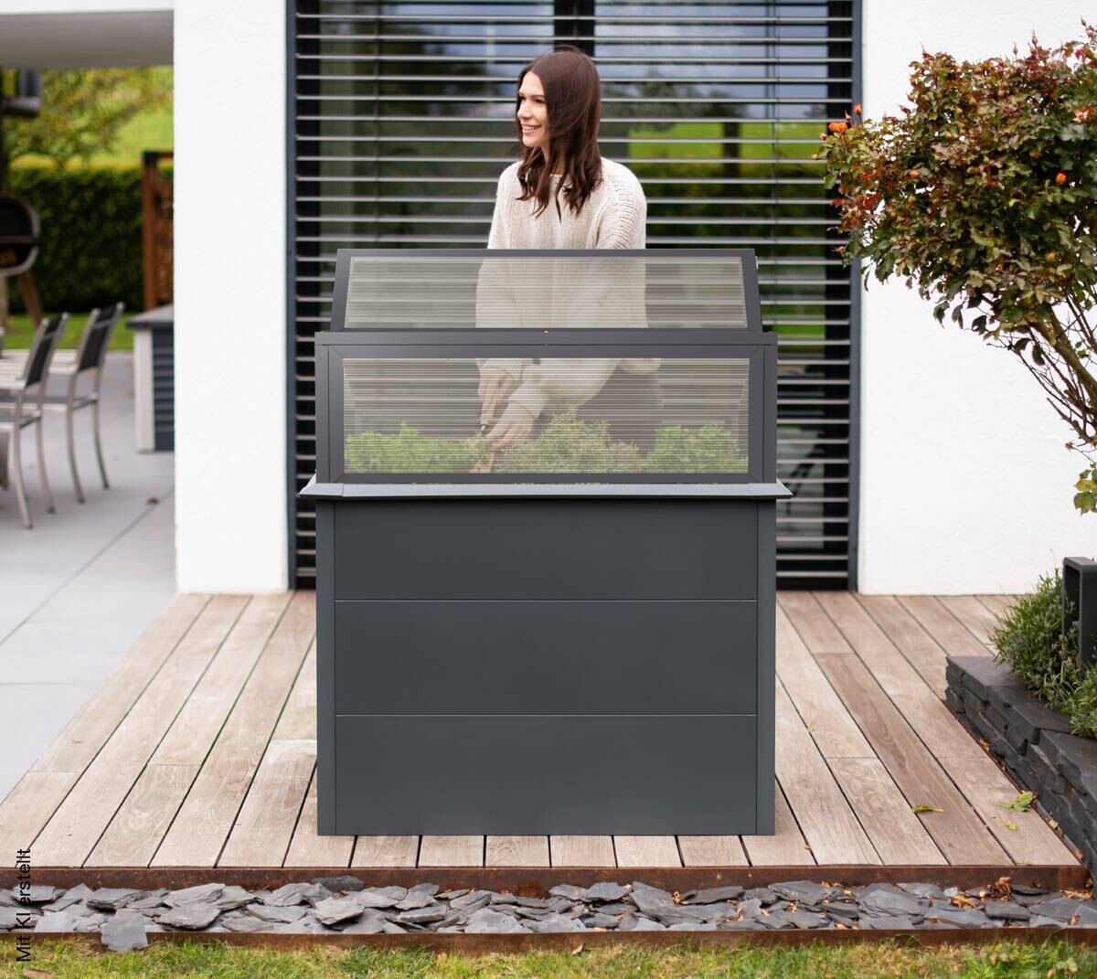 Westmann Hochbeet Primus anthrazit Stahl B/H/L: ca. 100x113x50 cm