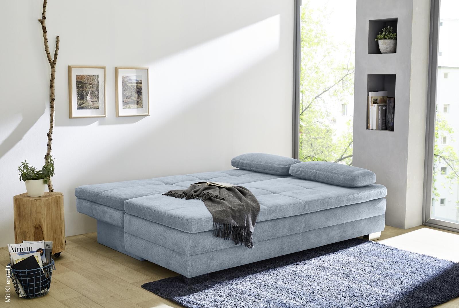 Schlafsofa aqua Polyester B/H/T: ca. 203x85x106 cm