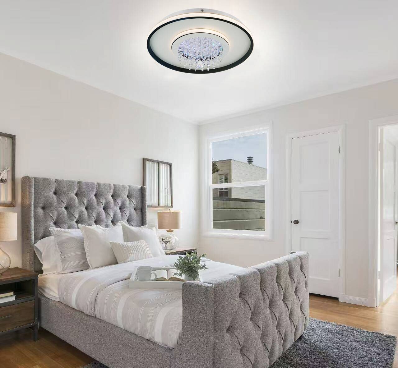 POCOline LED-Deckenleuchte Anna schwarz Metall Kunststoff B/H/L: ca. 40x16x40 cm