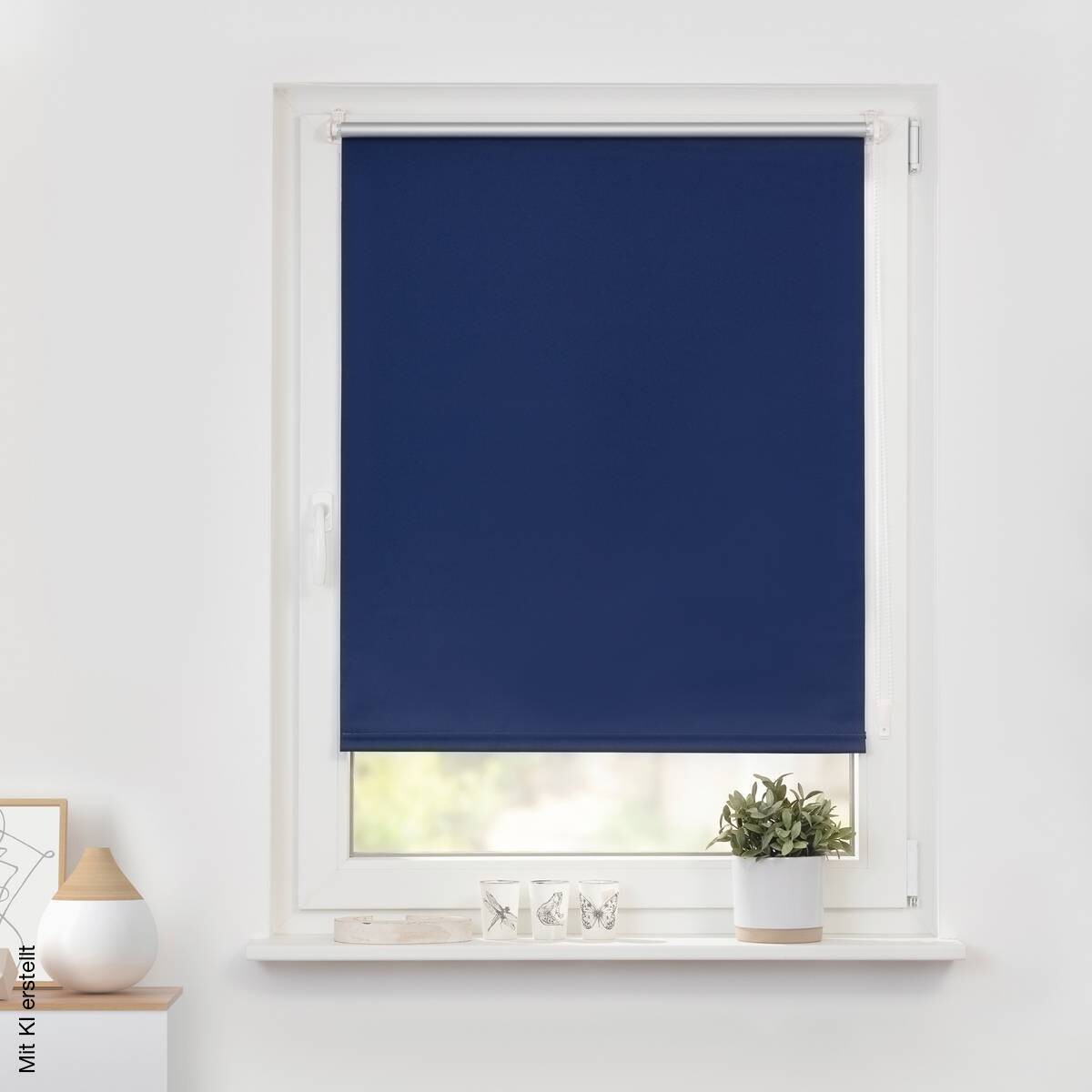 LICHTBLICK Thermo Klebe-/Klemmrollo Verdunklungsqualität blau B/L: ca. 70x220 cm