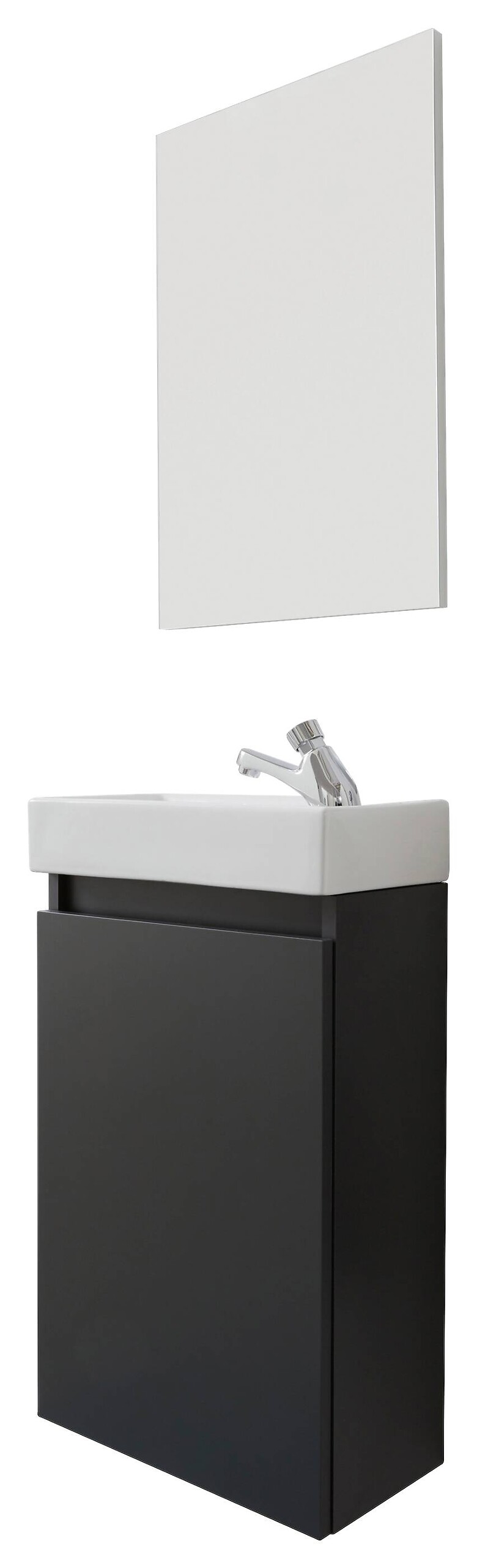 Bad-Set Champ grau matt B/H/T: ca. 40x68x22 cm