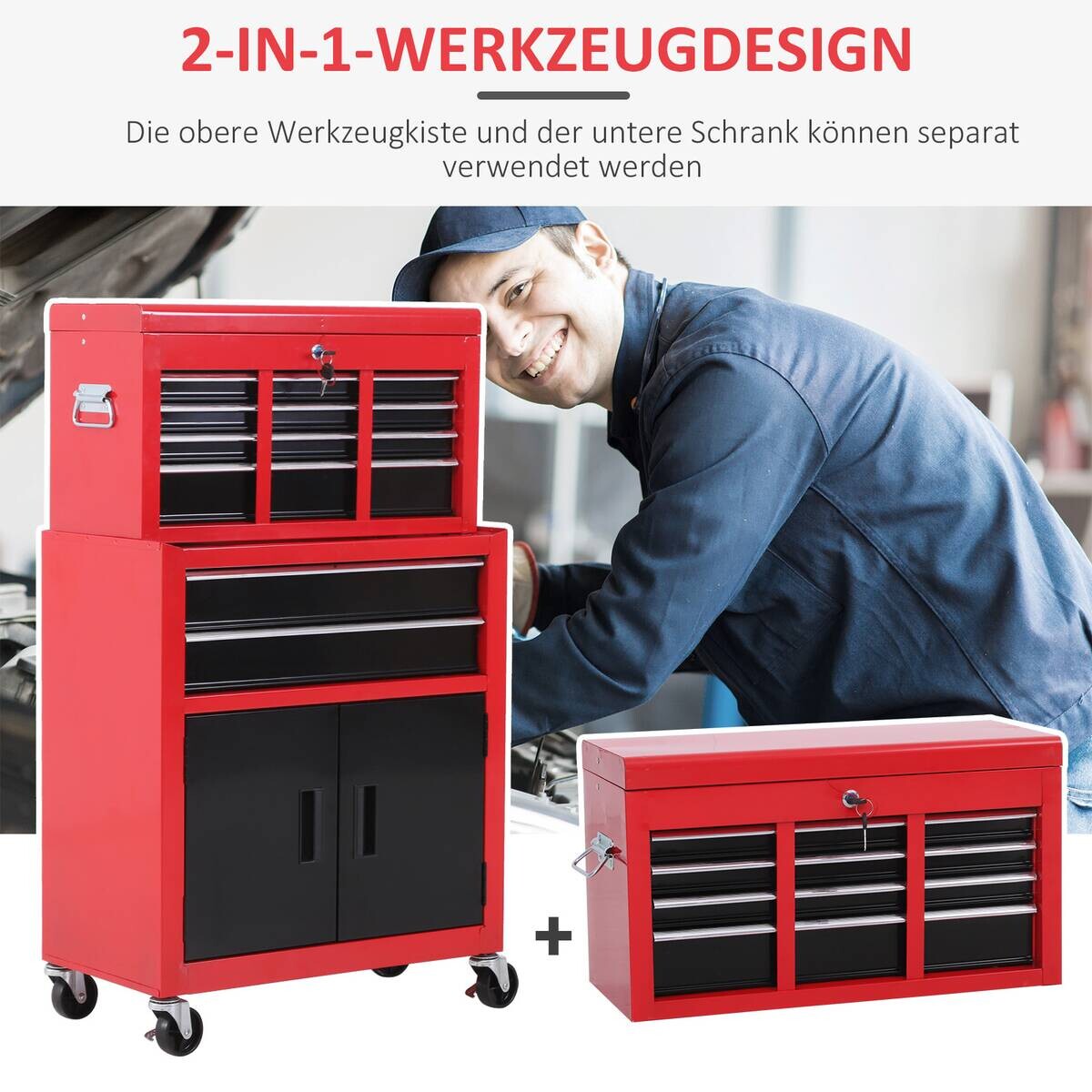 Werkstattwagen B/H/T: ca. 61,6x108x33 cm