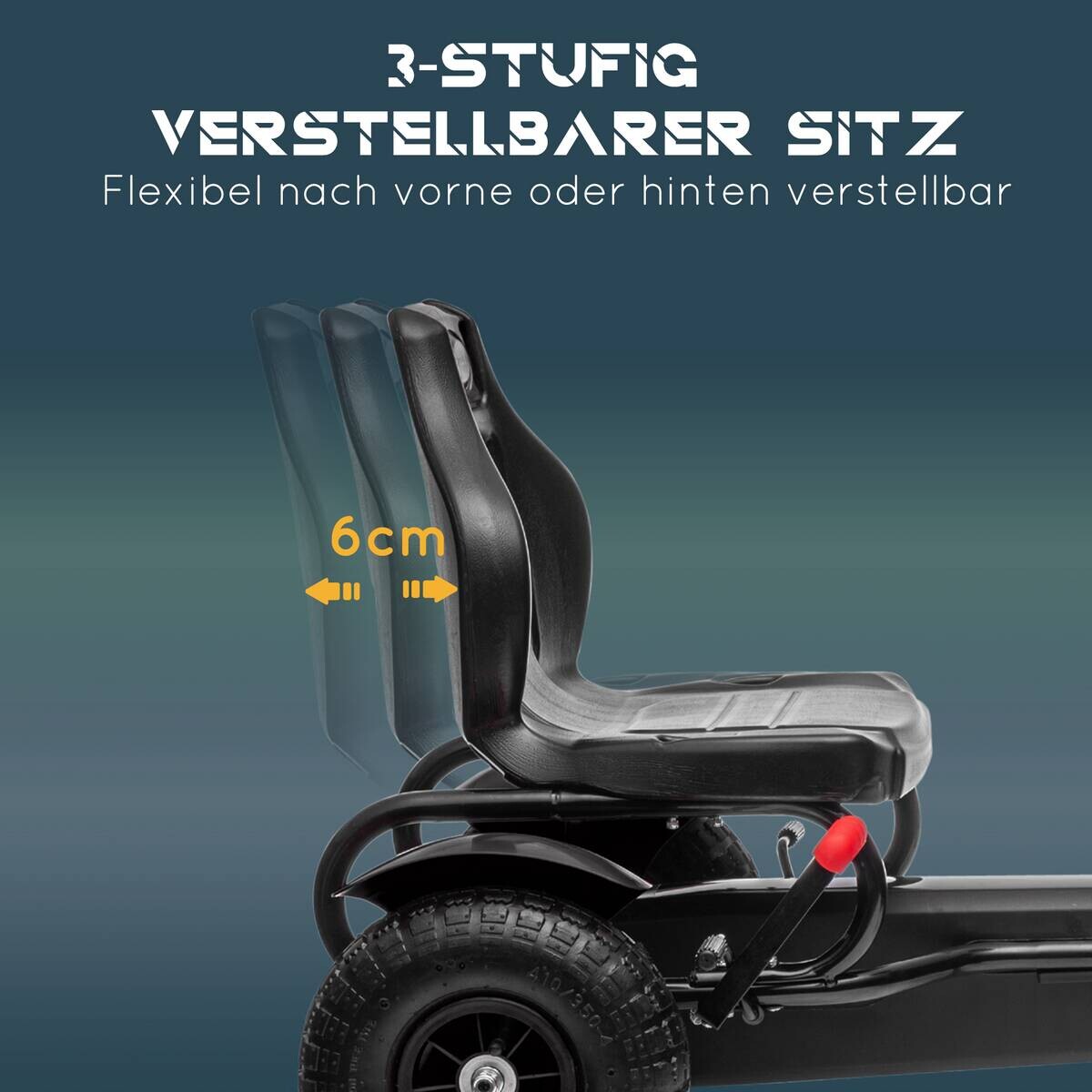 HOMCOM Kinder-Fahrzeug schwarz B/H/L: ca. 58x121x61 cm