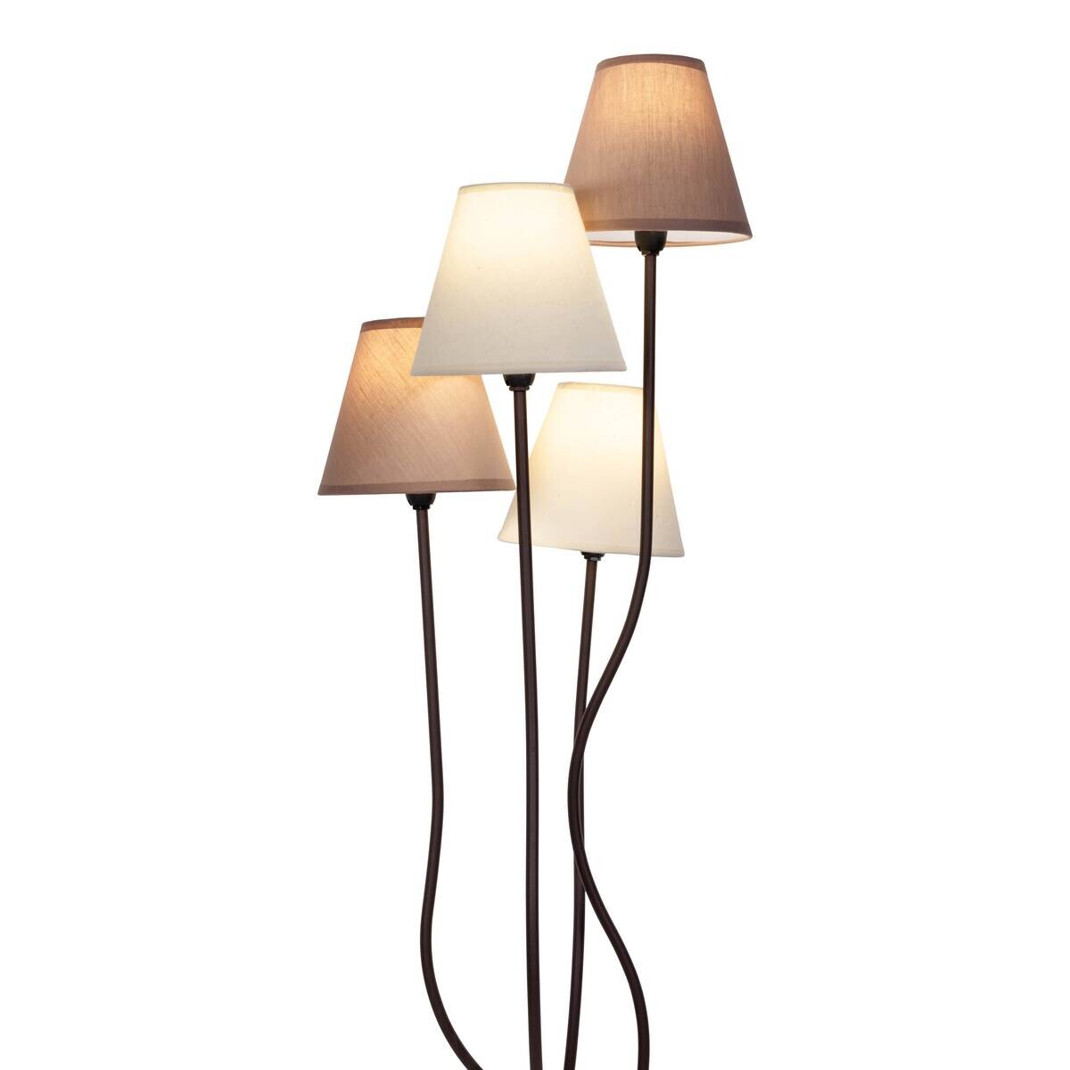 Näve Leuchten Stehlampe 2040911 braun Metall Textil B/H/T: ca. 34x138x43 cm 4 Brennstellen