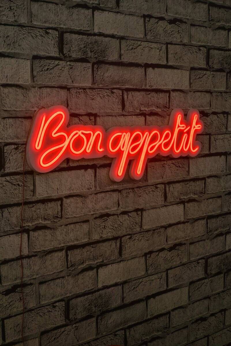 Opviq LED-Wandleuchte rot PVC B/H/T/L: ca. 60x18x2x60 cm