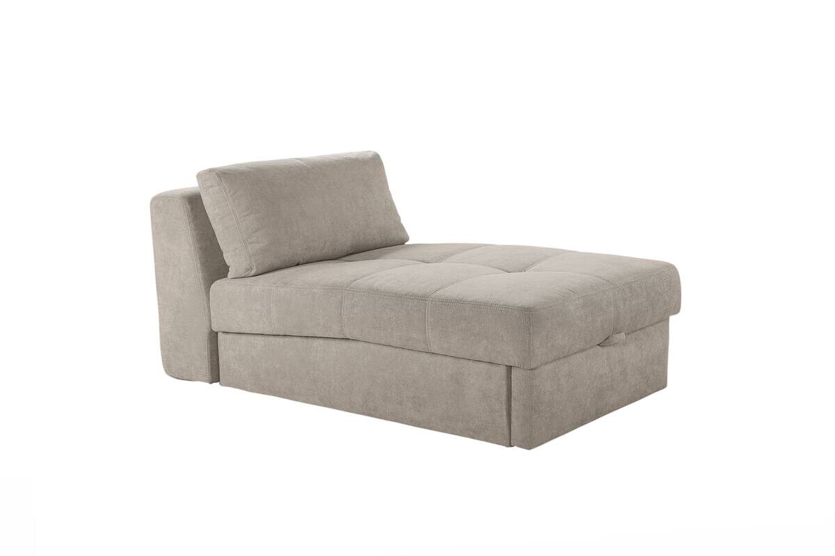 Recamiere beige Microfaser B/H/T: ca. 93x205x78 cm