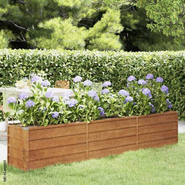 Hochbeet braun Stahl B/H/L: ca. 40x45x240 cm