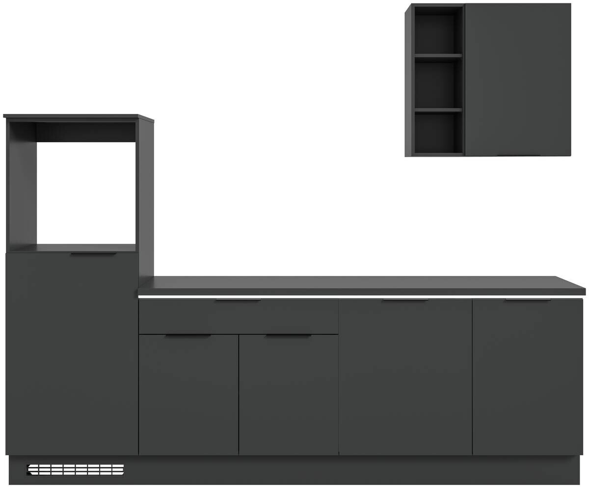 xonox.home Küchenblock Charly schwarz B/H/T: ca. 260x222x60 cm