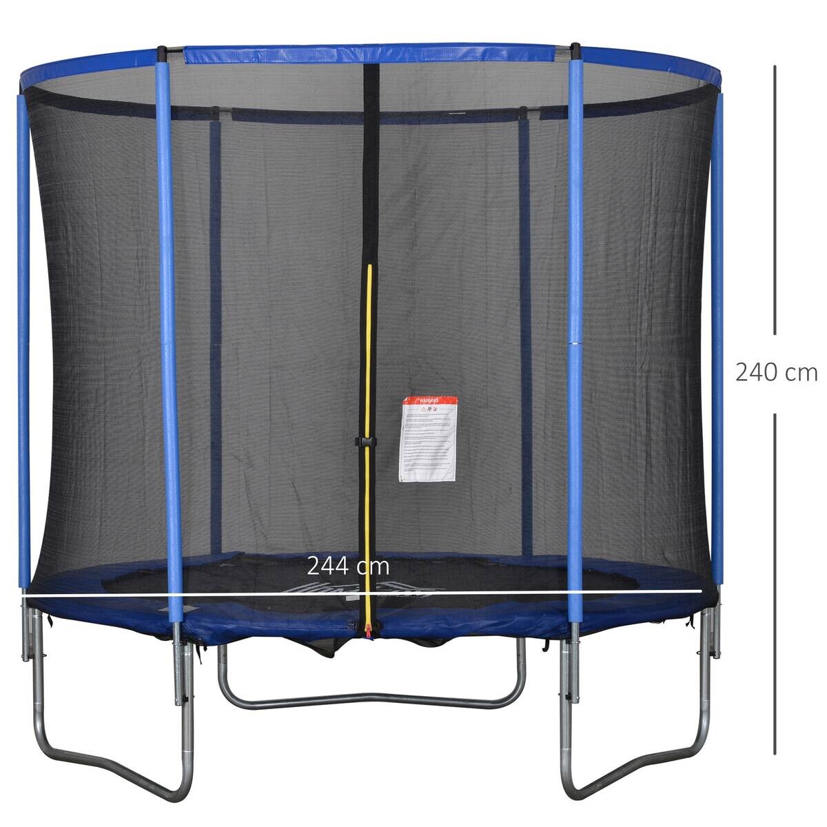 HOMCOM Trampolin blau B/H/L: ca. 244x244x240 cm
