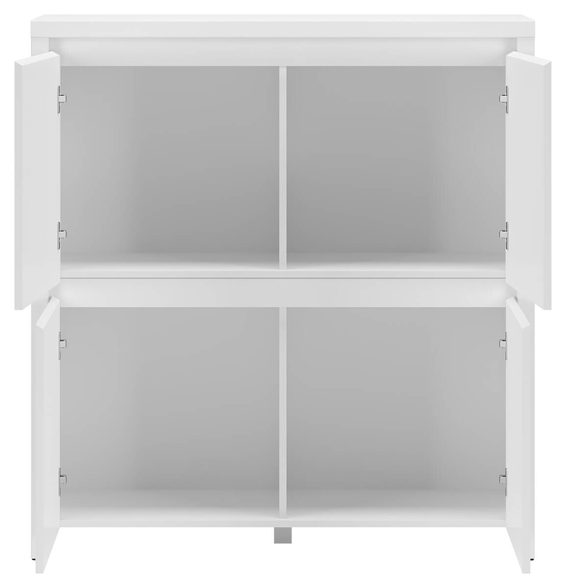 Sideboard Larios weiß matt weiß glänzend B/H/T: ca. 105x112x40 cm