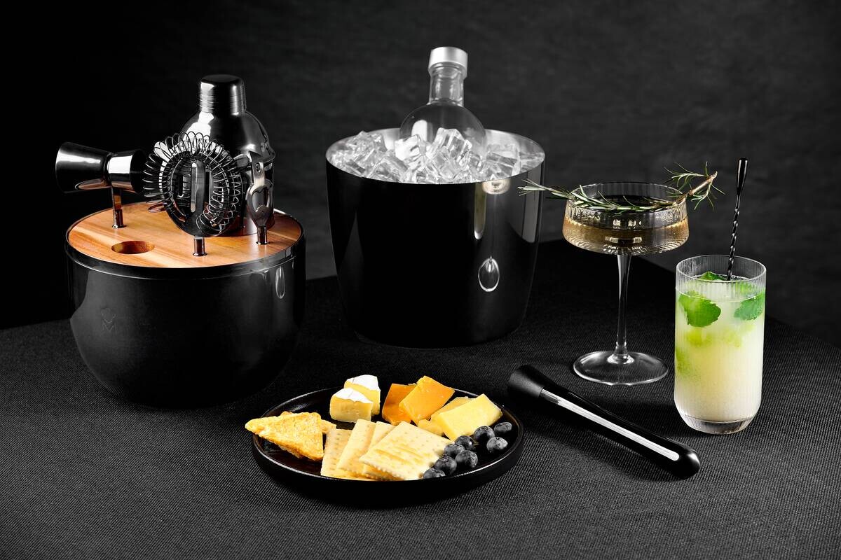 MASTERPRO Cocktail-Set THE DROP schwarz Edelstahl