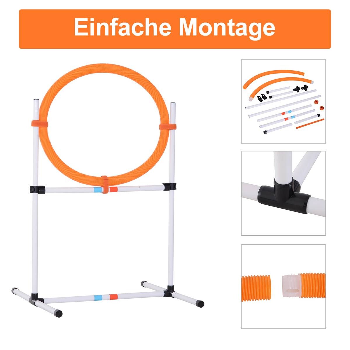 PawHut Hundetrainingsset orange Kunststoff