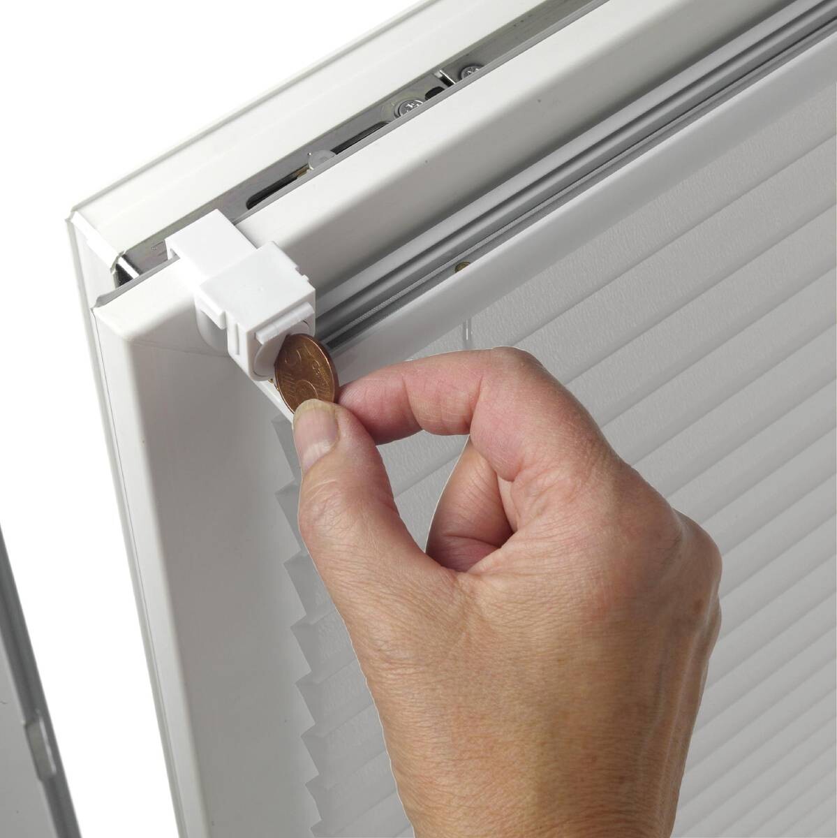 Spannplissee Easyfix Pia grau B/L: ca. 110x130 cm