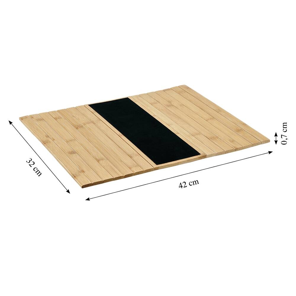 Kesper Tablett natur Bambus B/H/L: ca. 32x0,7x42 cm