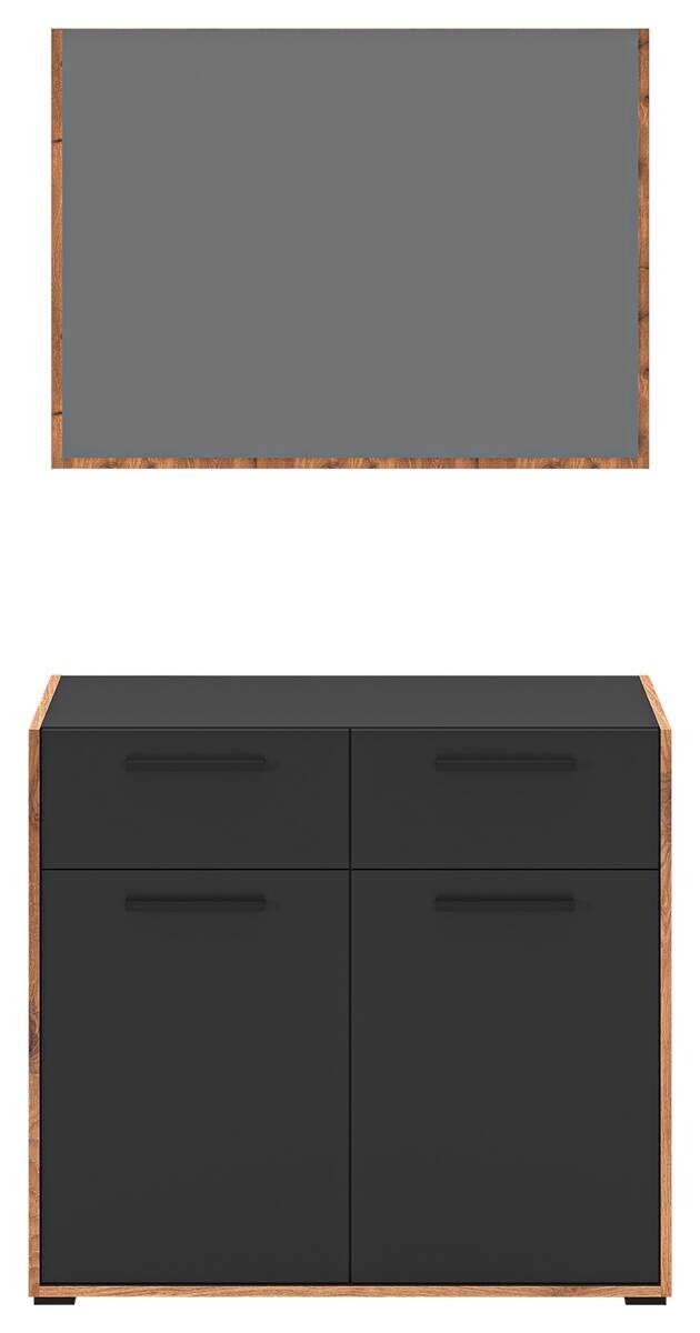 Garderobe Bueno Basalt Nox Oak Nachbildung B/H/T: ca. 95x189x37 cm
