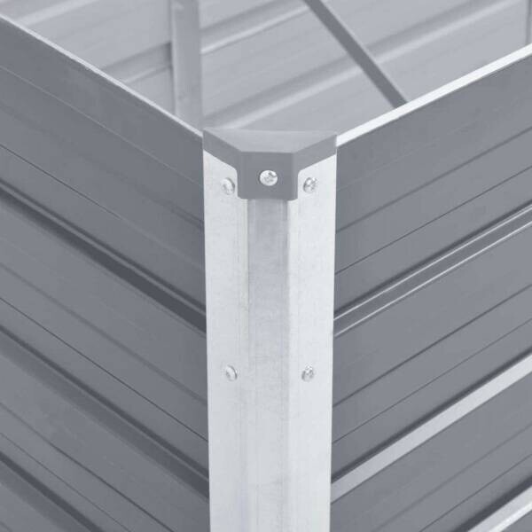 Garten-Hochbeet grau Stahl B/H/L: ca. 80x45x480 cm