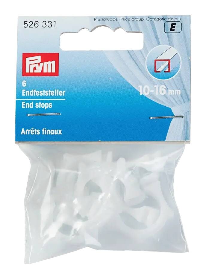 Prym Endfeststeller weiß Kunststoff 6er Pack