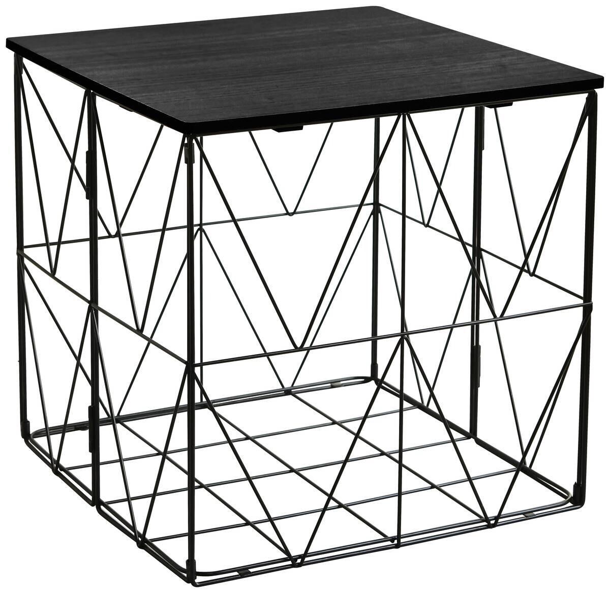 Beistelltisch schwarz Holz B/H/L: ca. 40x40x40 cm