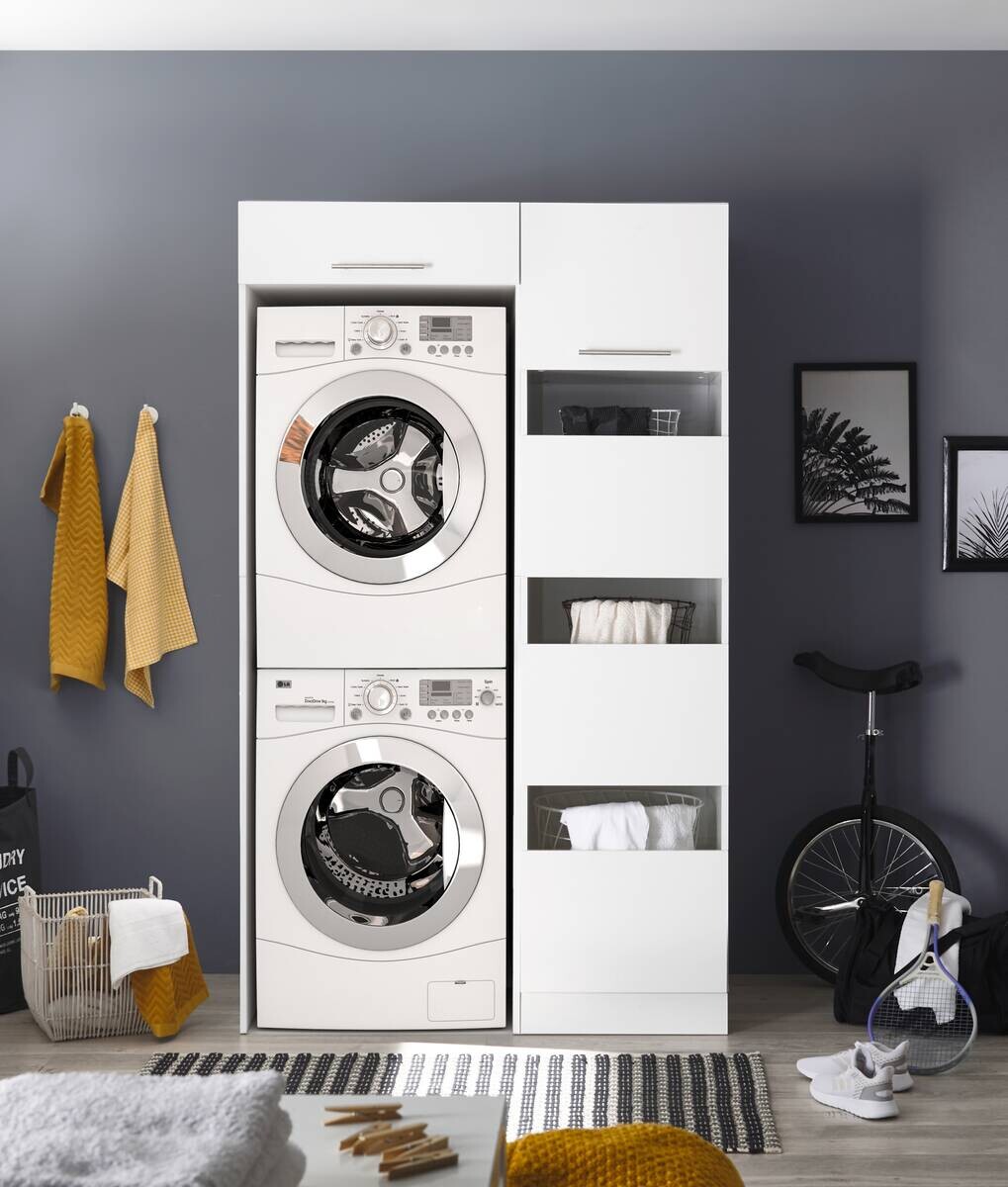 Respekta Hauswirtschaftsraum-Set Clara weiß matt B/H/T: ca. 117,4x200x67,6 cm