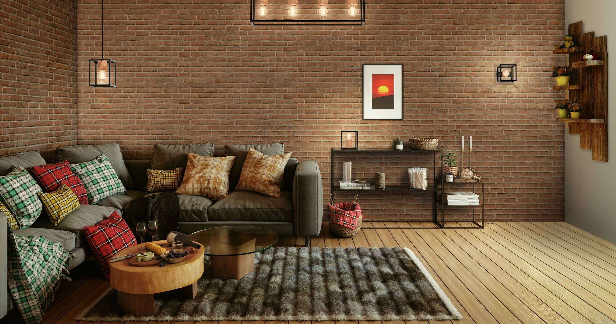 LEDVANCE Pendelleuchte Nairobi schwarz Metall Holz B/H/L: ca. 17x135x17 cm E27 1 Brennstellen