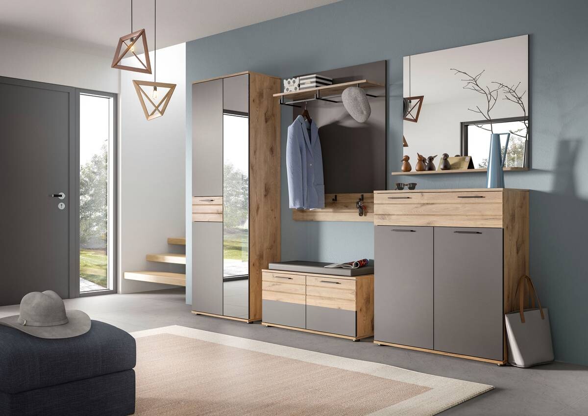 Sitzbank Mason Nox Oak Nachbildung dunkelgrau B/H/T: ca. 90x45x37 cm