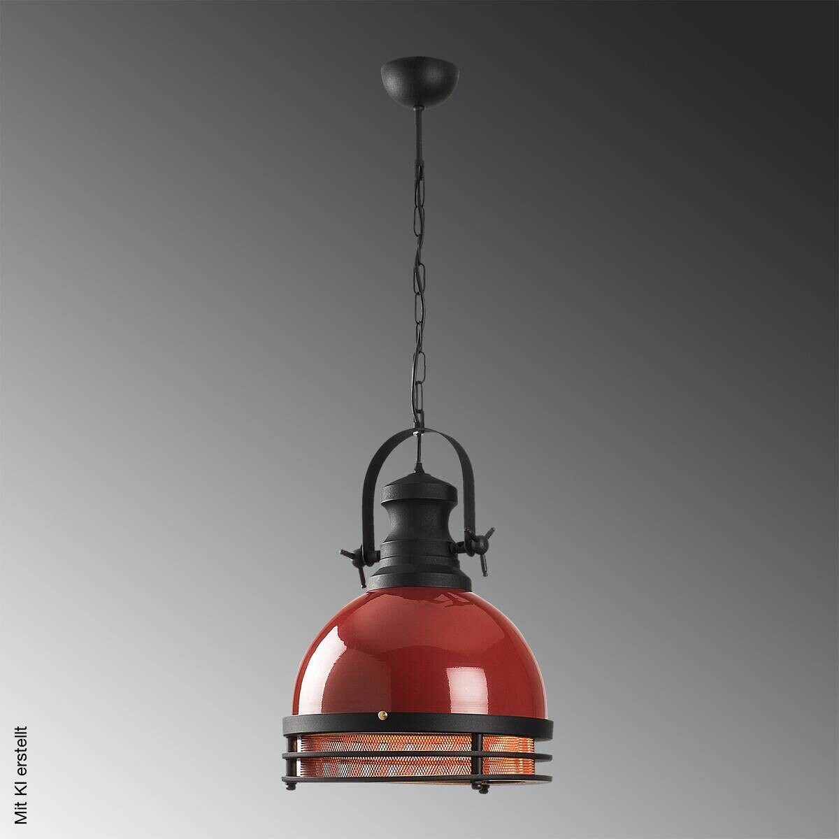 Opviq Pendelleuchte Saglam-3762 rot schwarz B/H/T/L/D: ca. 32x144x32x32x32 cm E27 1 Brennstellen