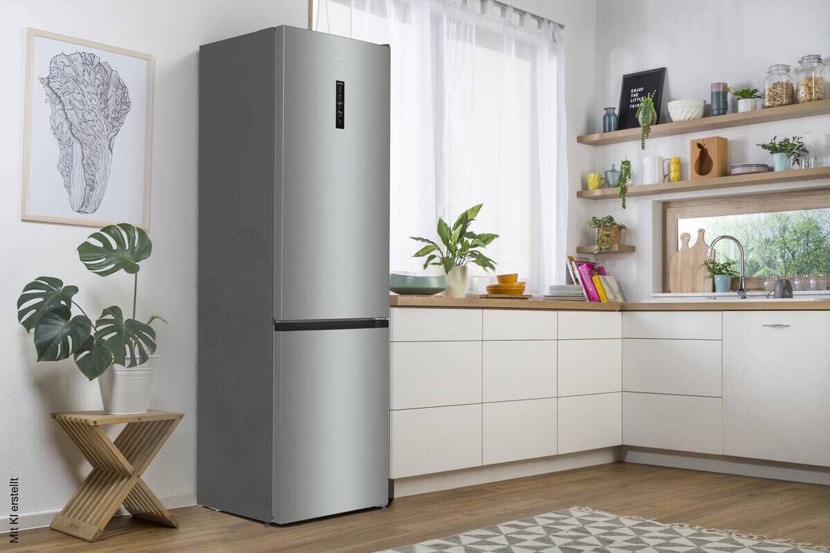 Gorenje Kühl-/Gefrierkombination NRK620CA2XL4 silber B/H/T: ca. 60x200x59 cm