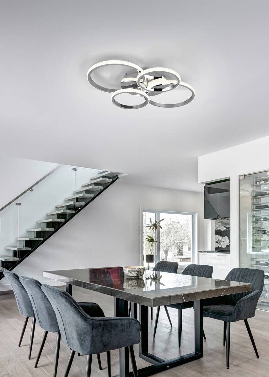 Reality LED-Deckenleuchte Cires Chrom Metall B/H/L: ca. 8,5x49,5x65,5 cm
