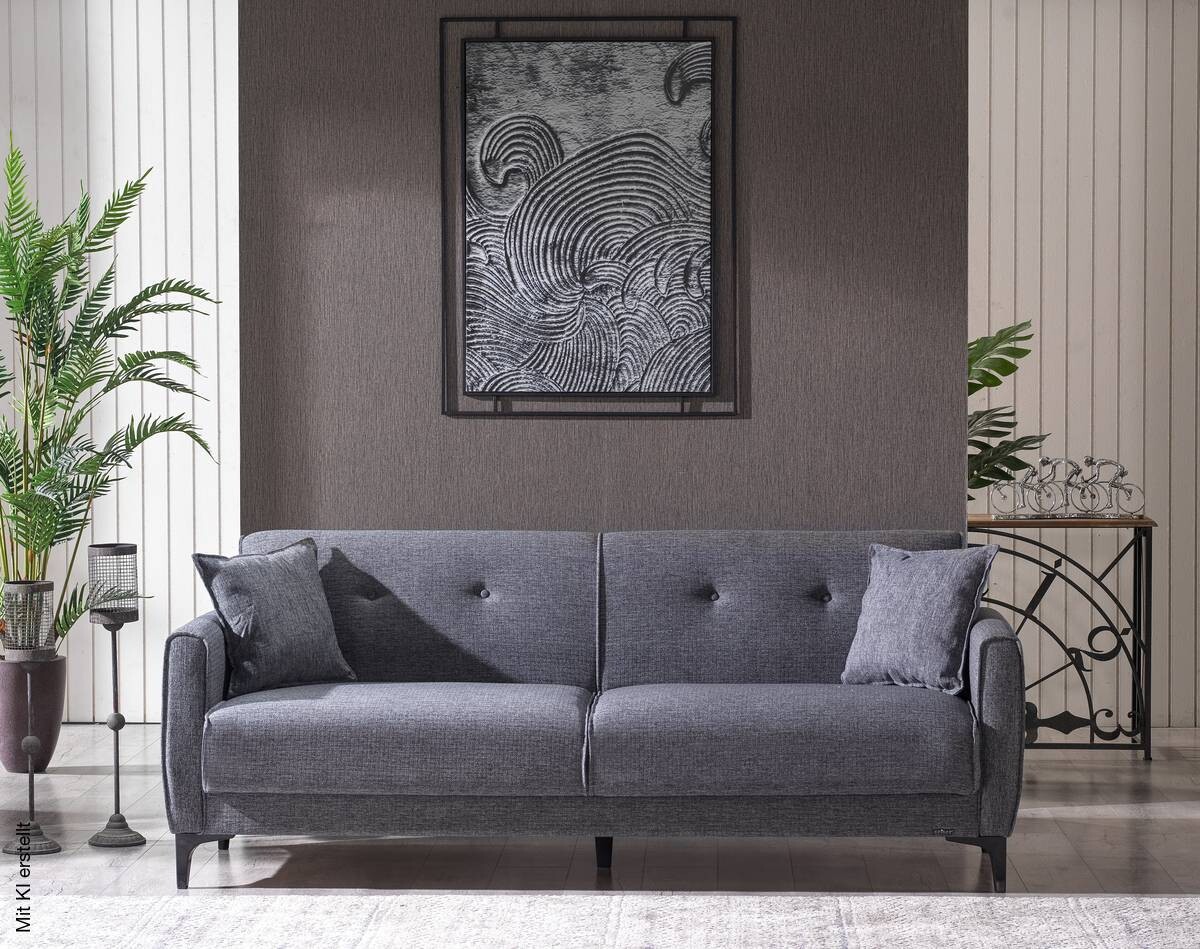 Sofa 3-2-1 San Marino anthrazit Microfaser