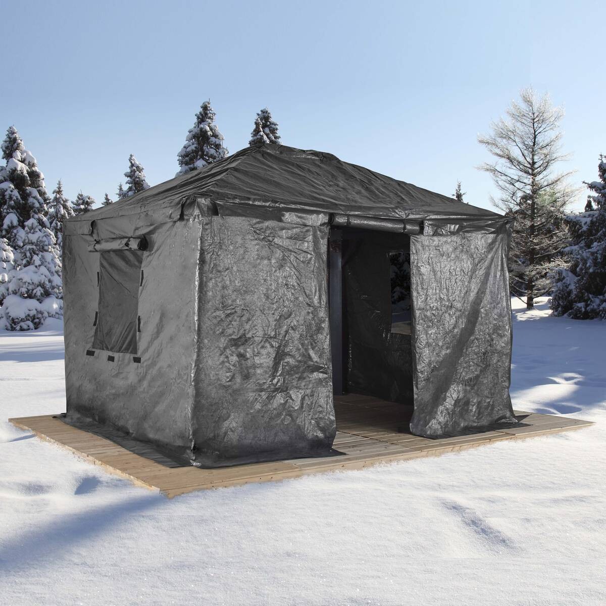 Sojag Pavillon-Winterabdeckung grau Polyester