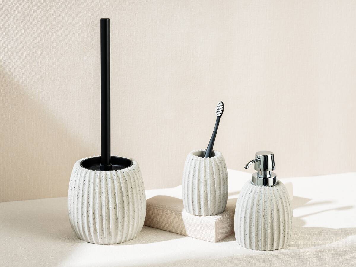 WENKO WC-Garnitur Torretta sand hellgrau Steingut