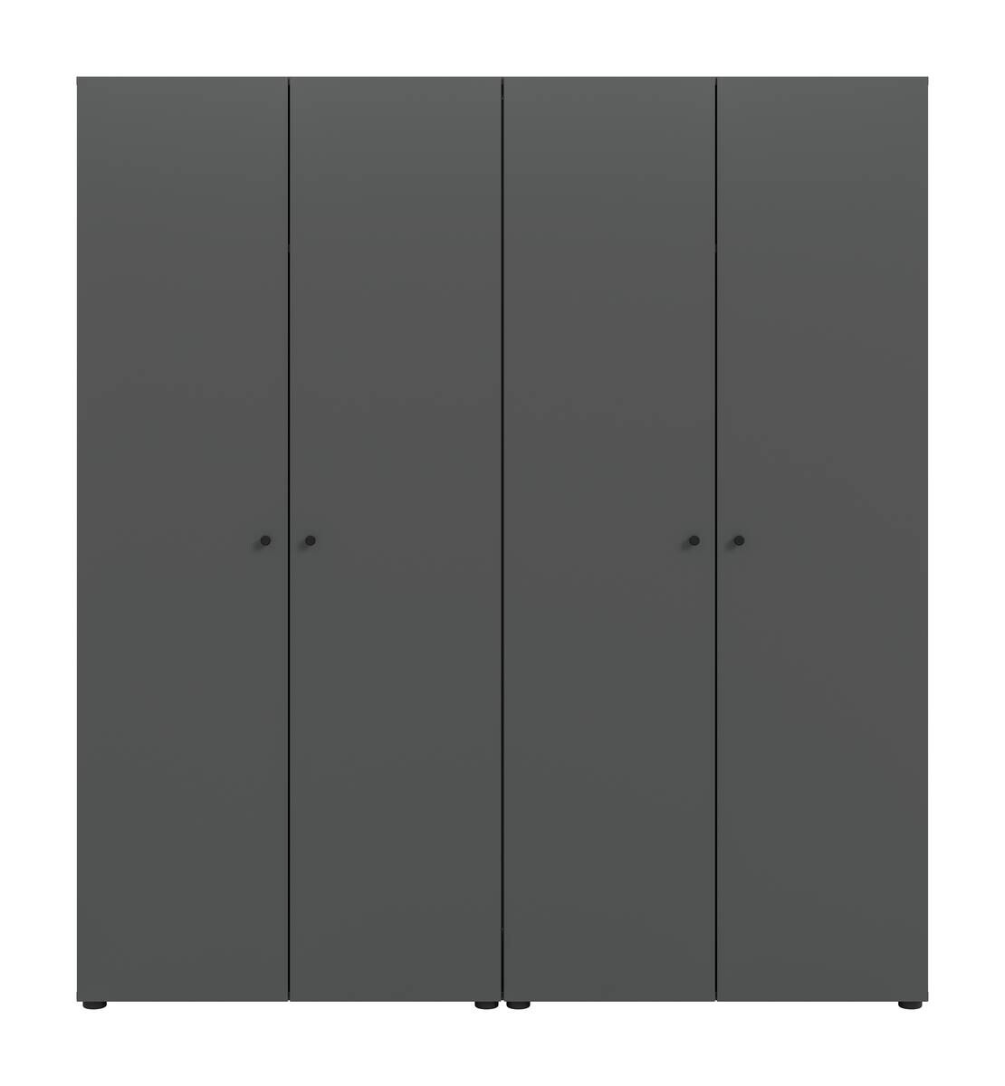 Kleiderschrank DARWIN anthrazit B/H/T: ca. 160x176x51 cm