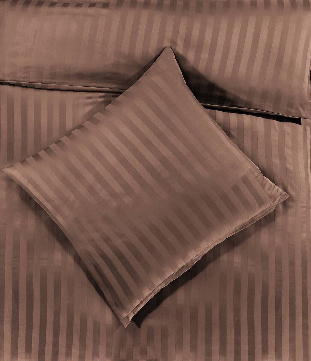 Baumwoll Bettwäsche Satin braun Baumwolle B/L: ca. 135x200 cm