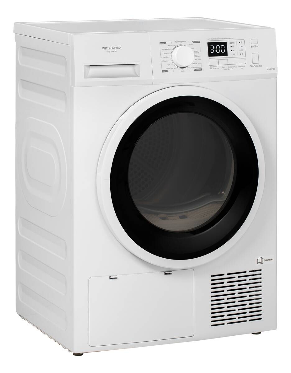 POCOline Wärmepumpentrockner WPTN9DW16 EEK: D Spektrum: A bis G 9kg weiß B/H/T: ca. 68x84,5x60 cm