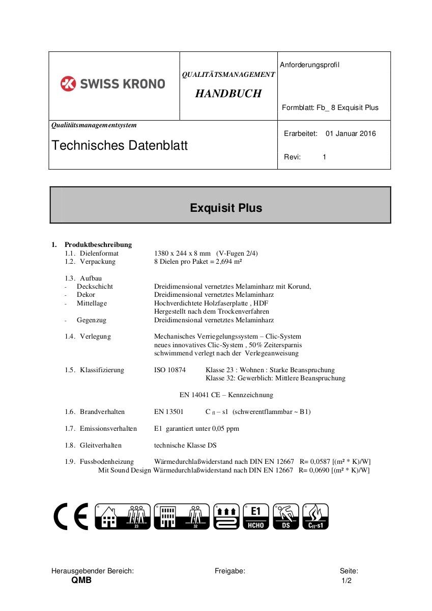 Laminatboden Buche natur ca. 2,694 m² im Paket B/L: ca. 24,4x138 cm pro Paket