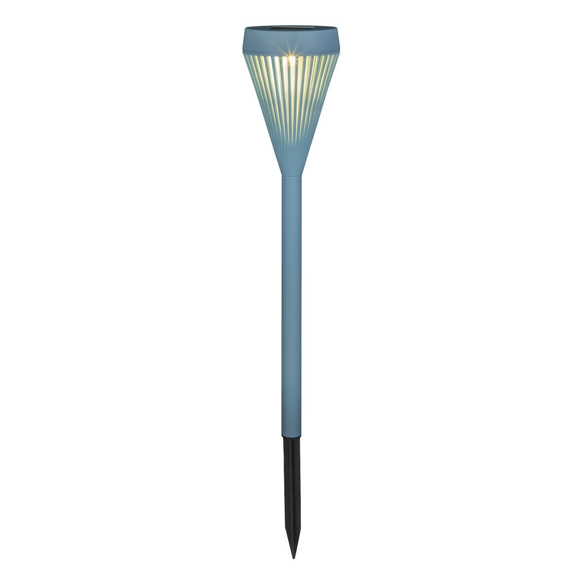 Solarleuchte blau Kunststoff H/D: ca. 42,5x7,4 cm