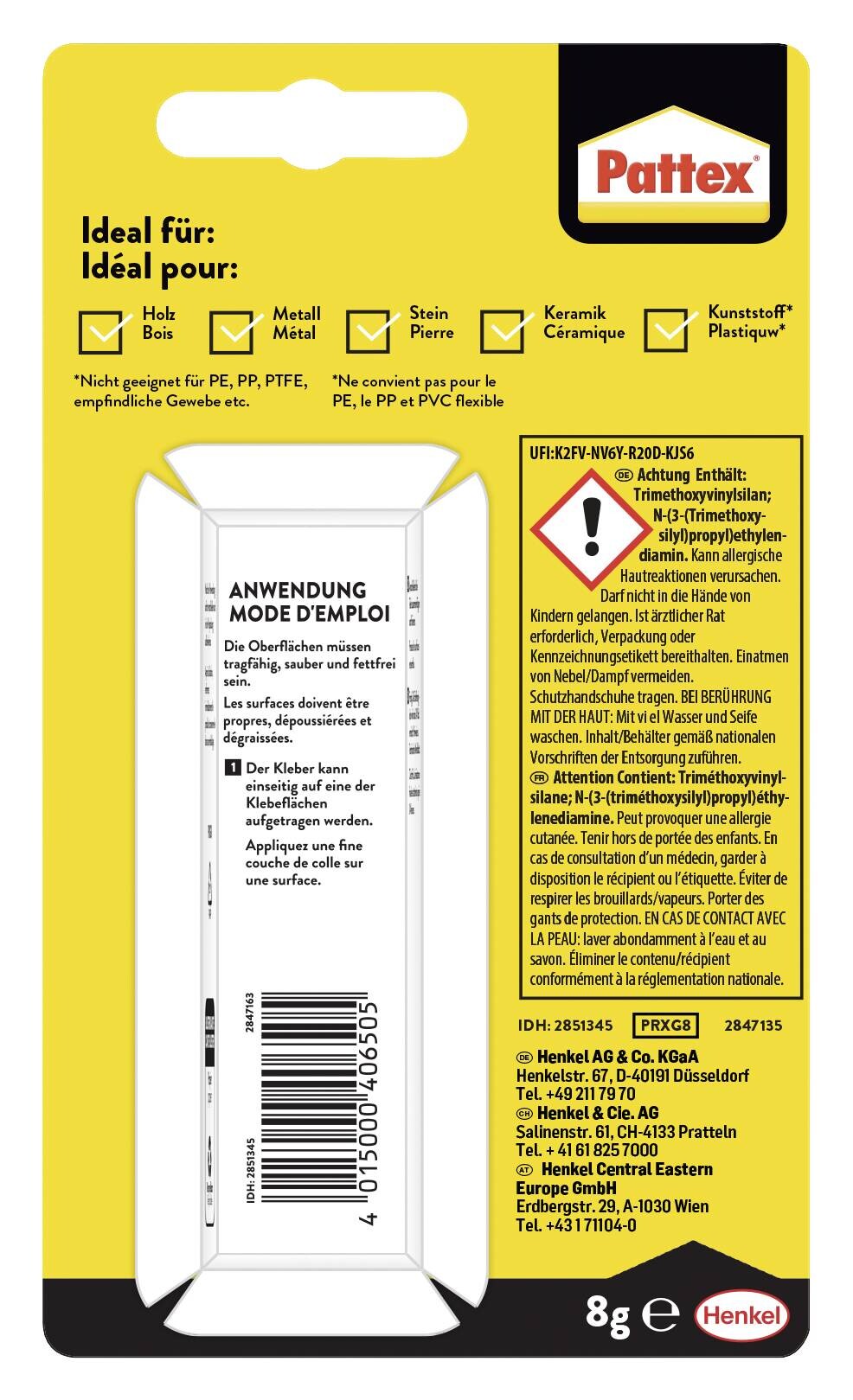 Pattex Kraftkleber Repair-Extreme-Gel ca. 8 g