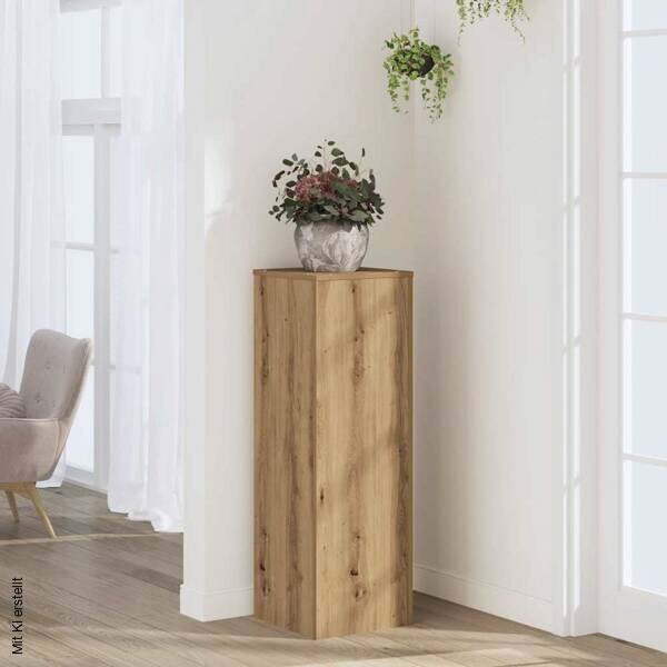 vidaXL Pflanzenständer natur Holz B/H/L: ca. 33x100x33 cm