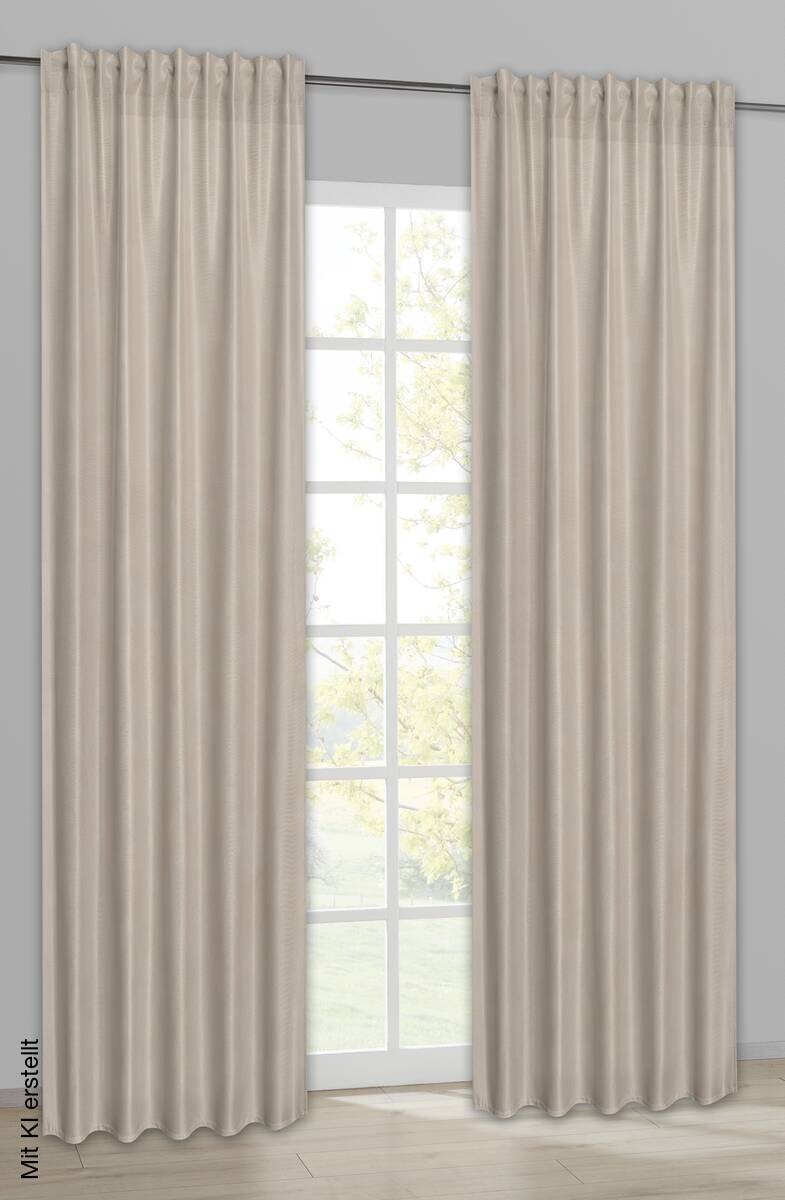 silver edition Kombivorhang Lorena taupe 100% Polyester B/L: ca. 140x245 cm