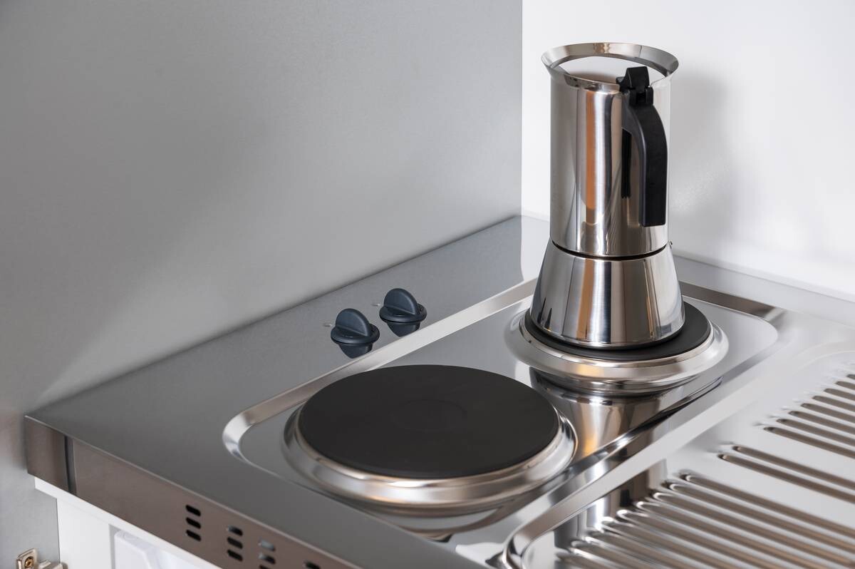 Respekta Schrankküche Economy schwarz matt B/H/T: ca. 104x193x67 cm