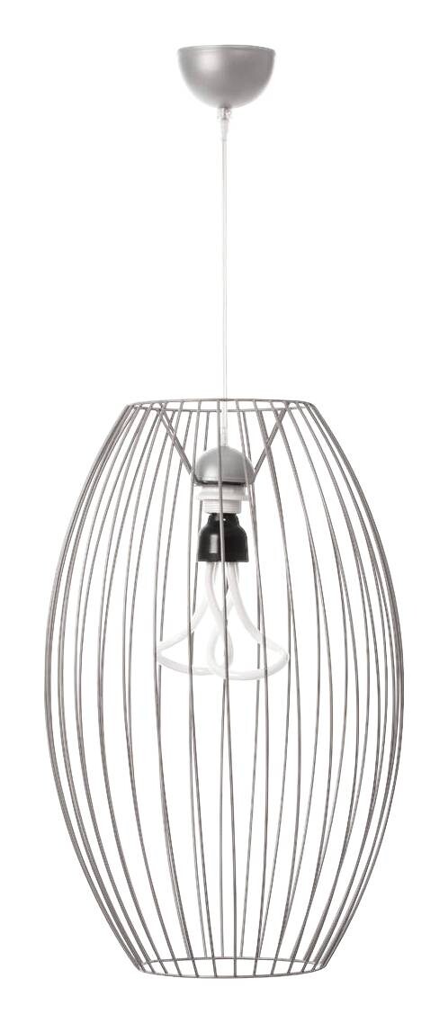Kayoom Pendelleuchte Reyna 110 silber Eisen B/H/L: ca. 34x55x34 cm E27 1 Brennstellen