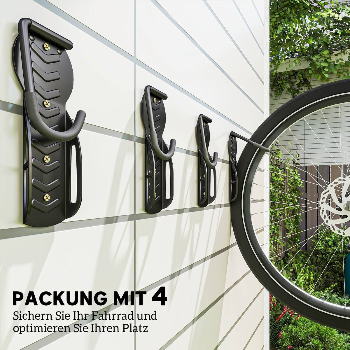 SPORTNOW Fahrrad-Wandhalterung B/H/L: ca. 10,5x4x25,5 cm